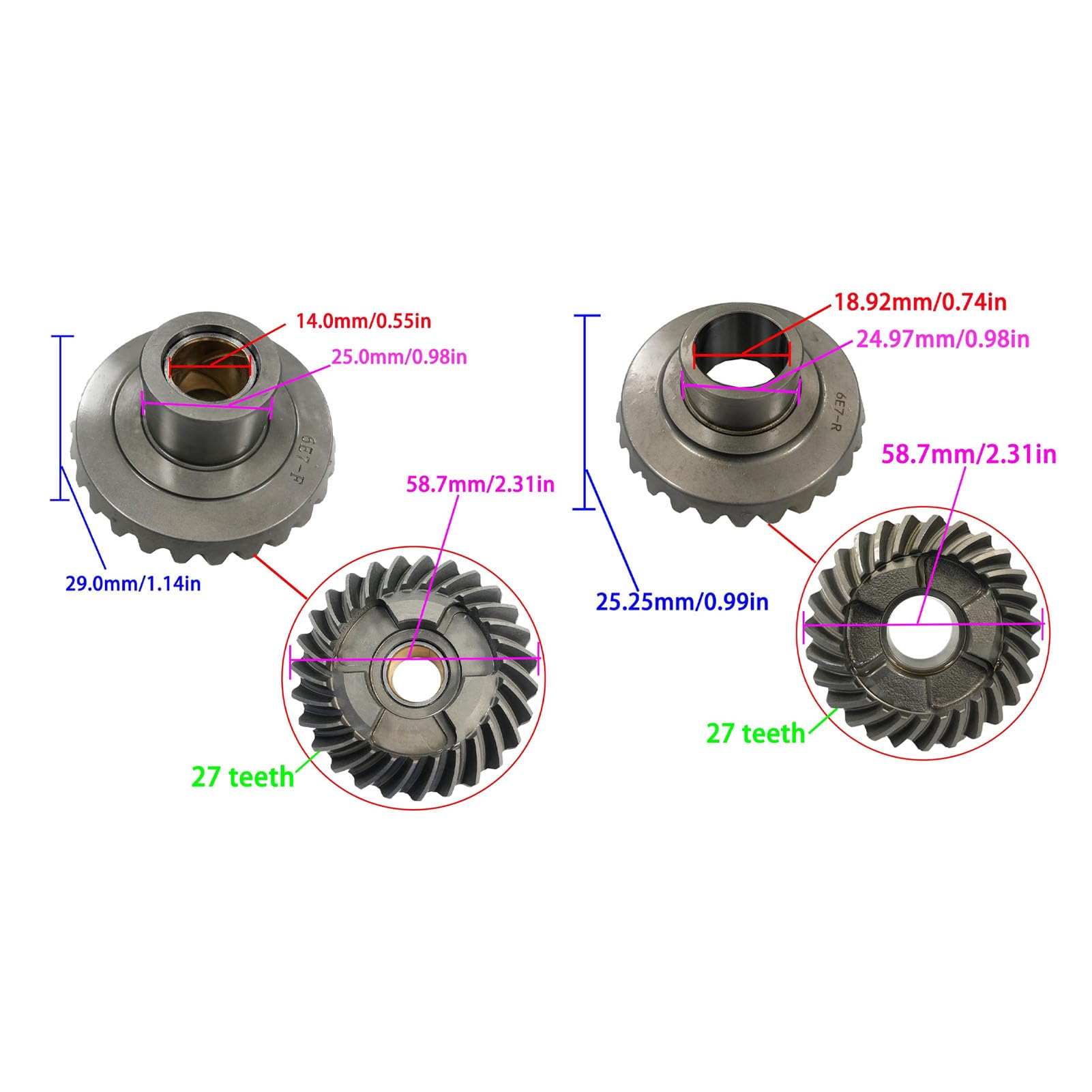 Akozon Kit Retromarcia Fuoribordo 66E7-45560-01 63V-45551-00 6E7-45571-00 per Parti del Motore a Motore per Barche 4 Tempi