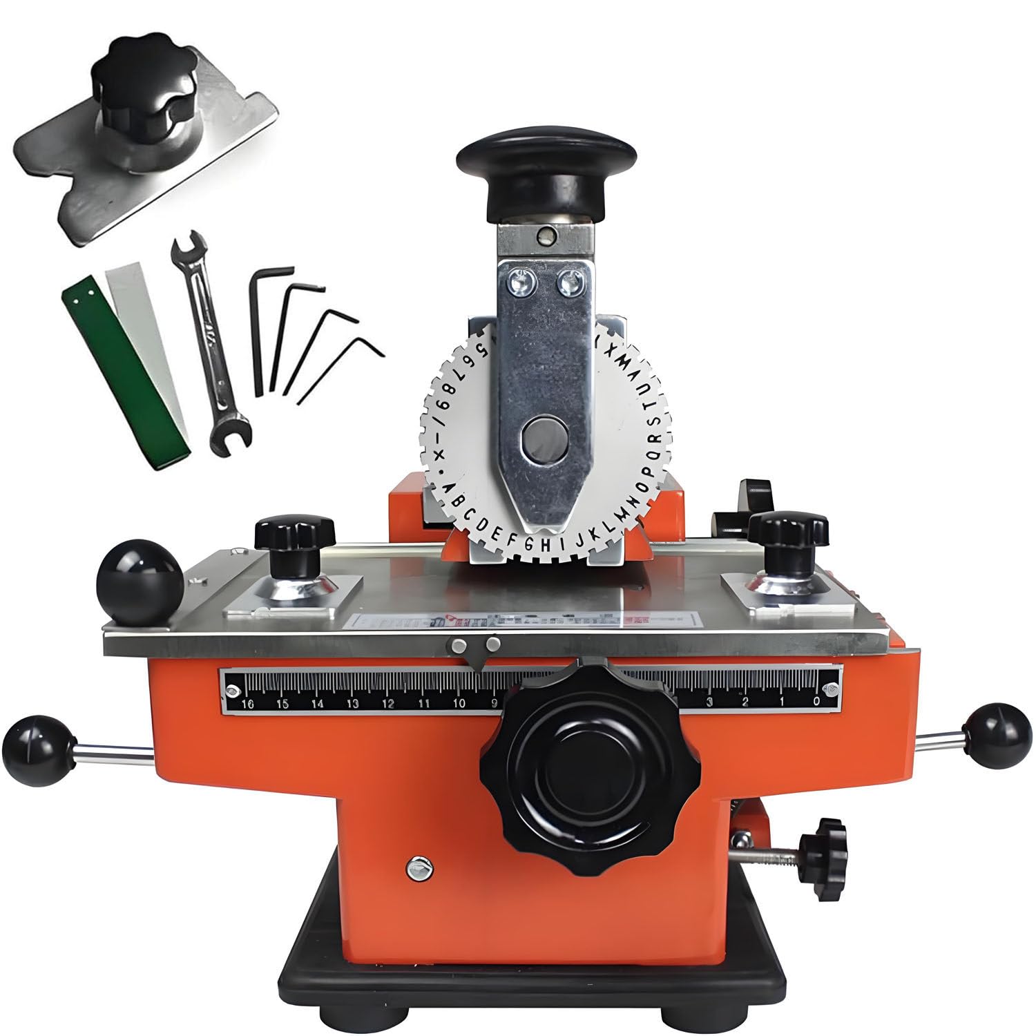 Macchina manuale di goffratura dell'etichetta del metallo, timbratura semiautomatica della targhetta con i morsetti, per le carte di alluminio del PVC del rame fino a 3mm