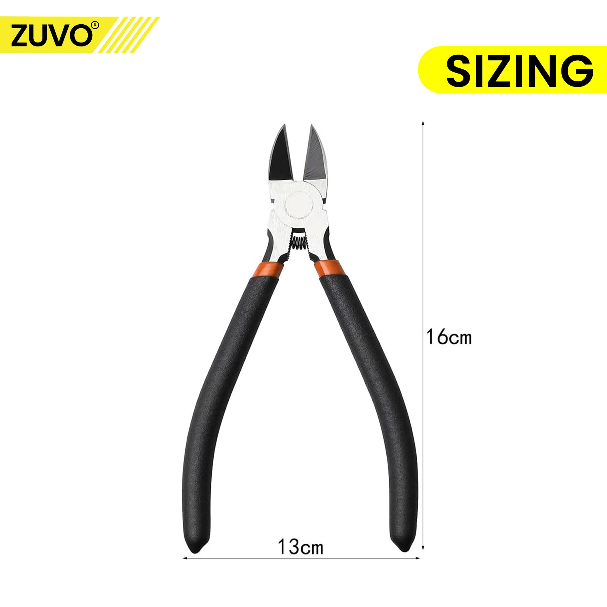 Zuvo Wire Cutters, 6 Inch Side Cutters, Heavy Duty Diagonal Cutting Pliers - Image 2