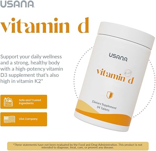 Miniatura 3 de USANA Vitamina D de máxima fuerza 2,000 UI Suplemento de vitamina D para apoyar un sistema inmunológico ya saludable* - 84 tabletas