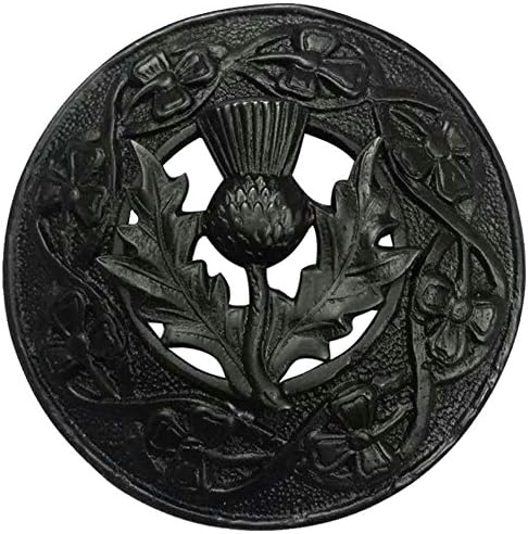 Spilla Per Kilt Scozzese - Nodo Celtico In Ottone Argentato 7,6cm - Foto 7