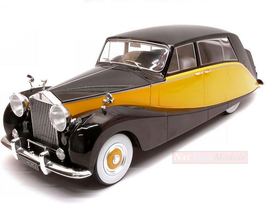 NEW31 MCG18066 ROLLS ROYCE SILVER WRAITH EMPRESS BY HOOPER BLACK/YELLOW 1:18