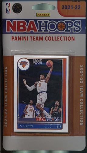2021-22 Panini Hoops New York Knicks Factory Team Set of 10 Cards Kemba Walker(#29), Evan Fournier(#39), Julius Randle(#127), RJ Barrett(#137),