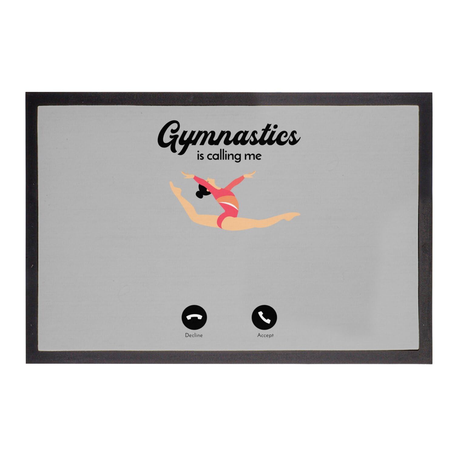 Paillasson gris essuie-pieds gym 75x50cm anti-poussière sol