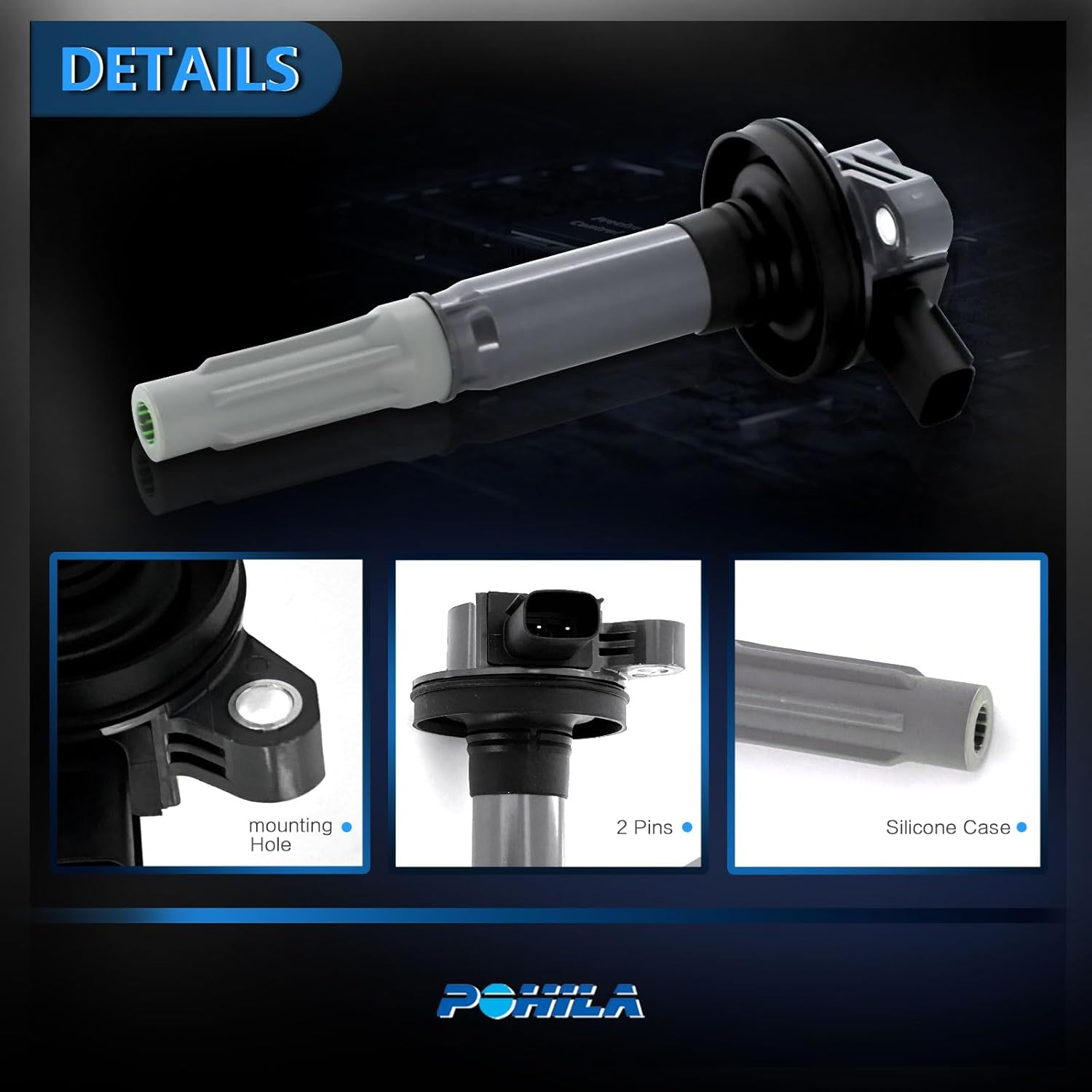 UF622 Ignition Coil Pack Compatible with 2011 2012 2013 2014 2015 Ford F-150 5.0L V8, 2011-2015 Ford Mustang 5.0L V8 Replaces# UF-622 Set of 8