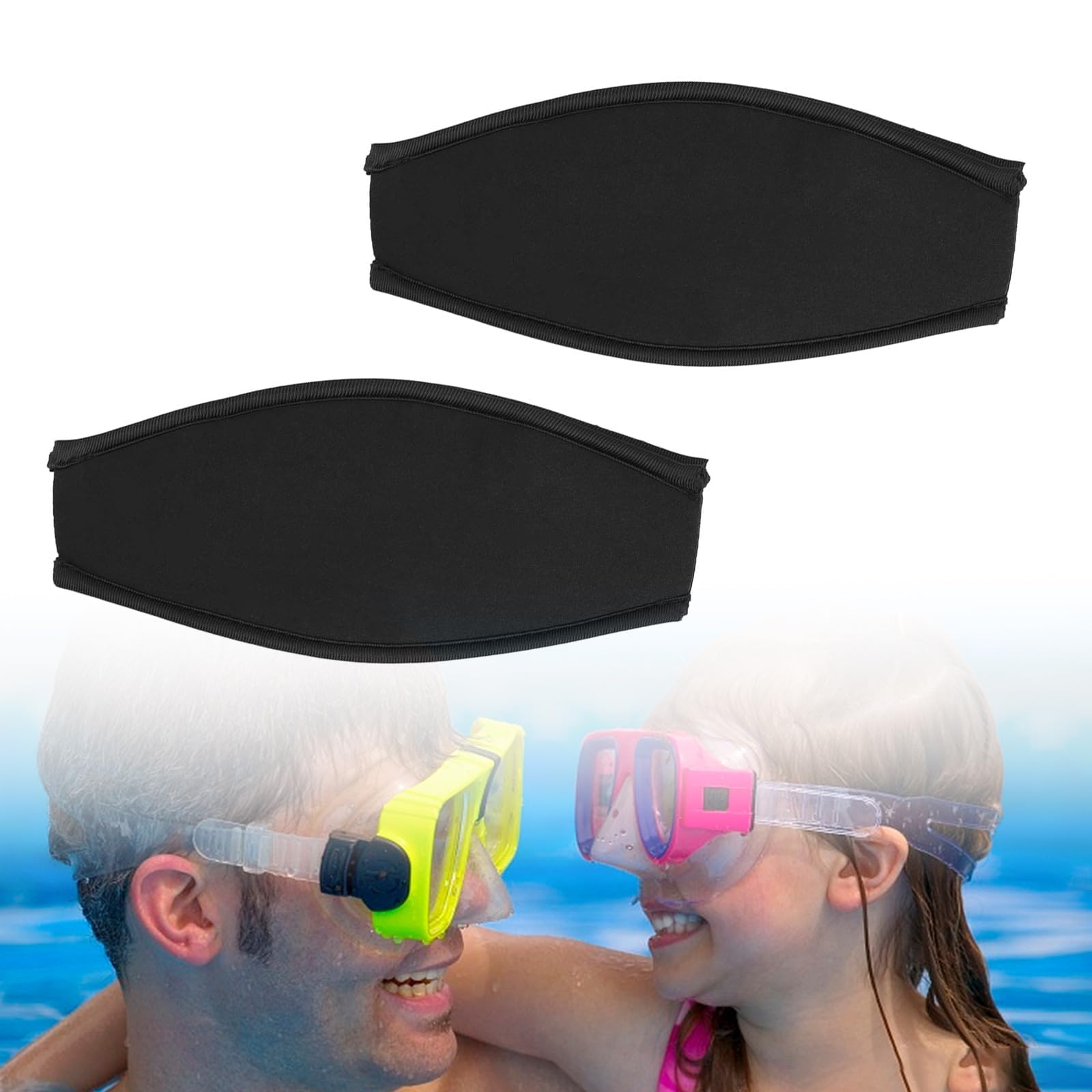 0XBIT 2 Pezzi Cinturino per Maschera per Occhiali da sub, Cinghia per Occhiali da Immersione, Cinghie Della Maschera del Neoprene, Adatto per Occhiali da sub e Maschere da sub