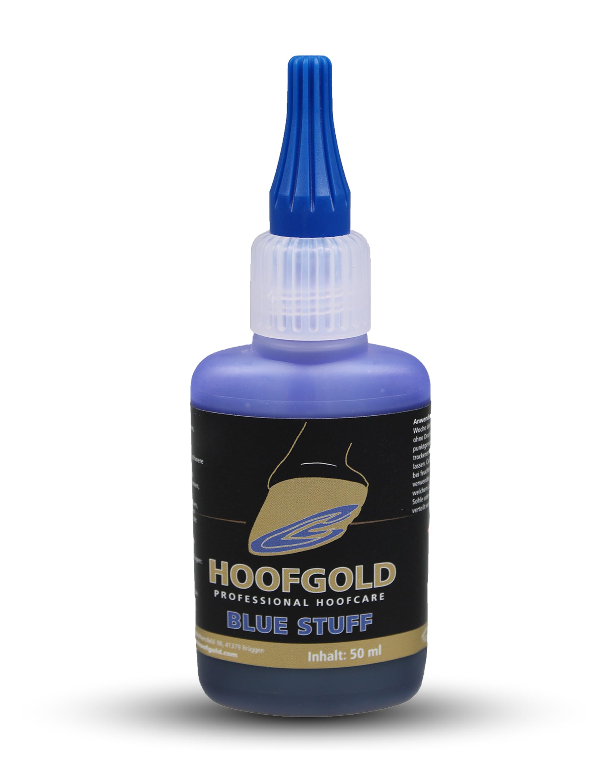 Set Hufbalsam Spezial & BlueStuff – Strahlfäule Pferd Mittel, Huffett & Hufpflege gegen Hufspalten, trockene Hufe, Hufrisse – 500 ml Balsam & 50 ml BlueStuff