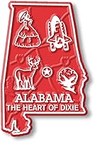 Vista 1 de Imán con diseño de mapa de estado, Alabama
