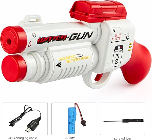 Miniatura 8 de ROUSEWIT Pistola de agua eléctrica de 20 pies, rango de 2.2 fl oz, capacidad súper pistola de agua, piscina de verano, playa, pistola de