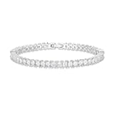 14K Gold Plated Cubic Zirconia Classic Tennis Bracelet | Gold Bracelets for Women | 4mm CZ, Size 6.5-7.5 Inch