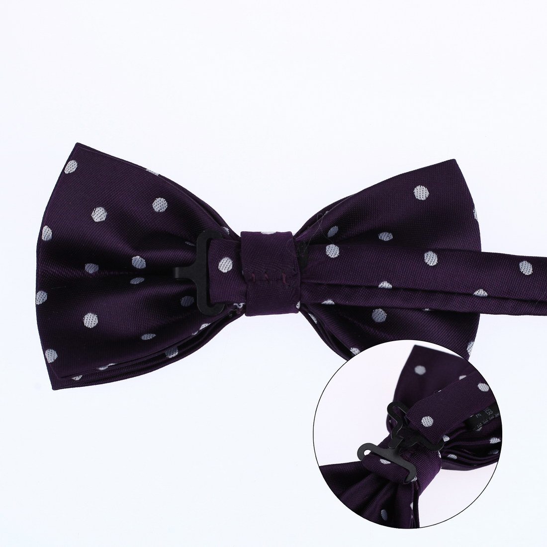 Dan Smith Indigo,White Bowties For Party Spotted Pre-Tied Bow Ties Polyster Cotton 25.6
