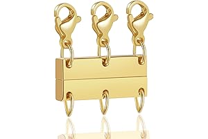 Gold Necklace Separator for Layering Necklace Triple Buckle