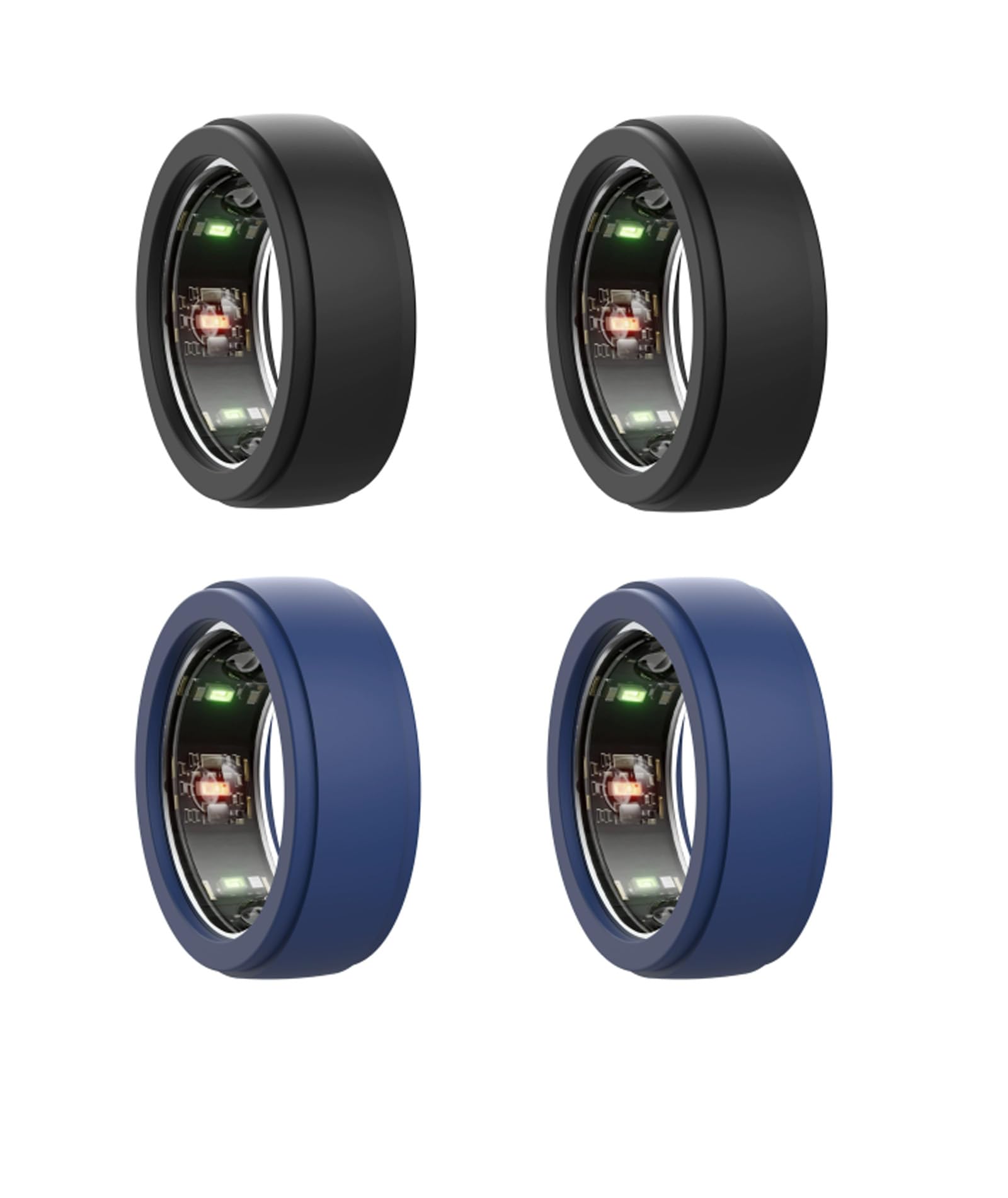 4 Pcs Smart Ring Protector, Smart Ring Cover for Men and Women, Gym Workouts, Outdoor Activities, Protection, Comfortable Fit (Black and Blue, Size M for 10/11/12/13)-image-15