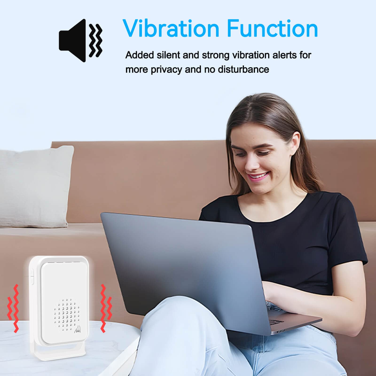Alarma de Entrada inalámbrica para Exterior, Alarma de Entrada al Aire Libre, Alarma de detección de Sensor de Movimiento de 918 pies de Largo Alcance, IP64, Impermeable, Resistente a la Intemperie,