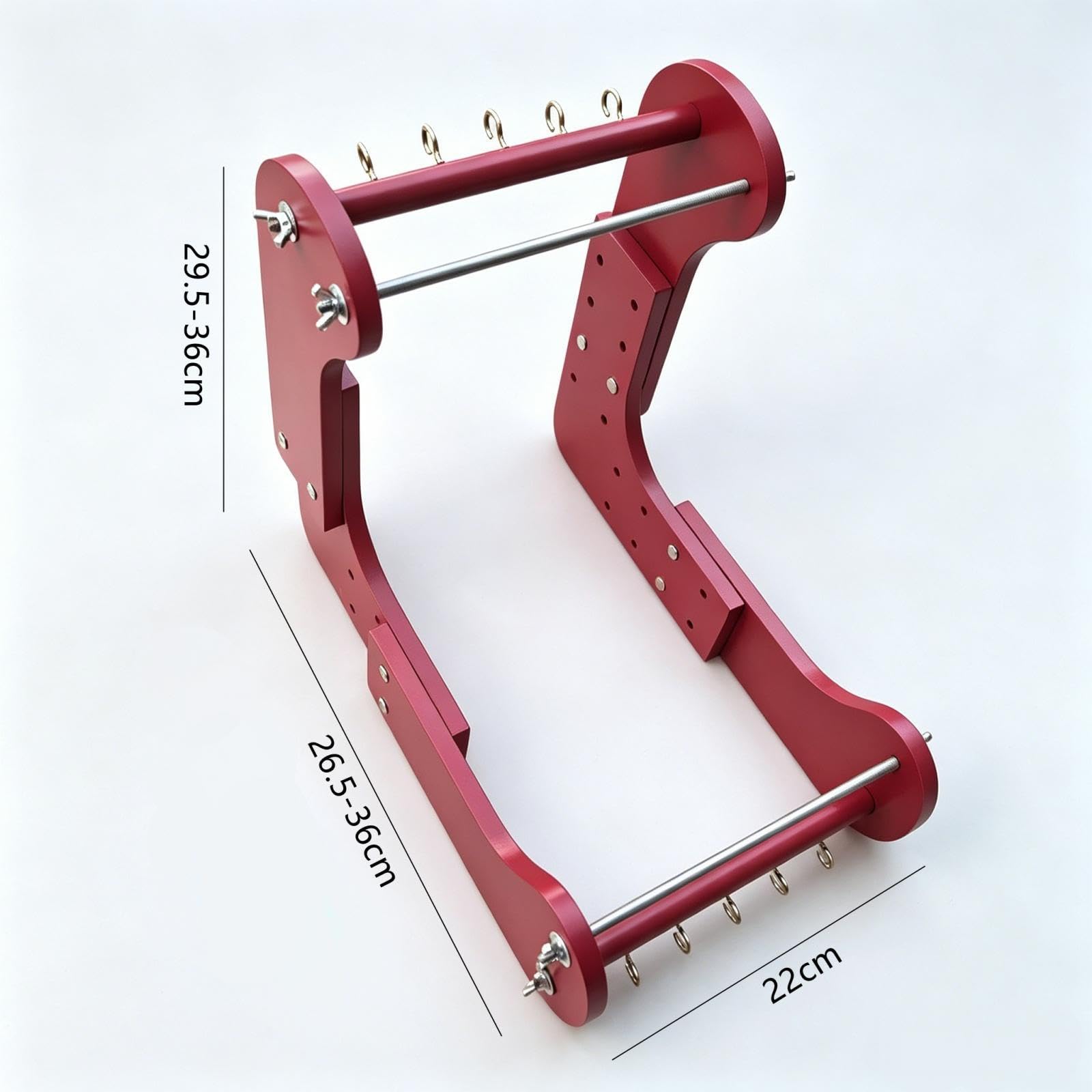 Telaio Perline Legno Regolabile per Bracciali Collane Accessori Funzione Doppia Posizione E Inclinazione Ergonomica Materiale Robusto Adatto, Rosso