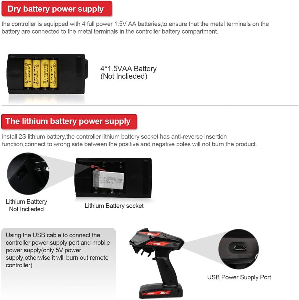 2.4G 4 CH RC Transmitter with Receiver Super Response Radio System Remote Controller Transmitter for RC Car Boat Tanks Model : Toys & Games