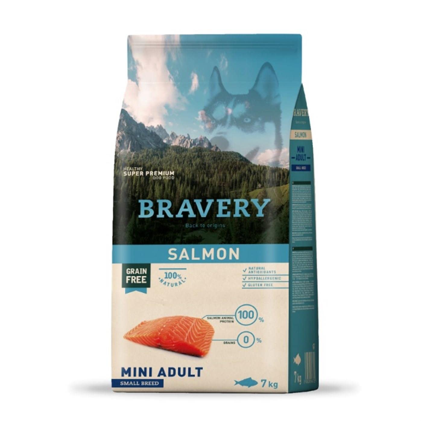 Bravery Crocchette Salmone Per Cani, 7 Kg, Taglia S - 4