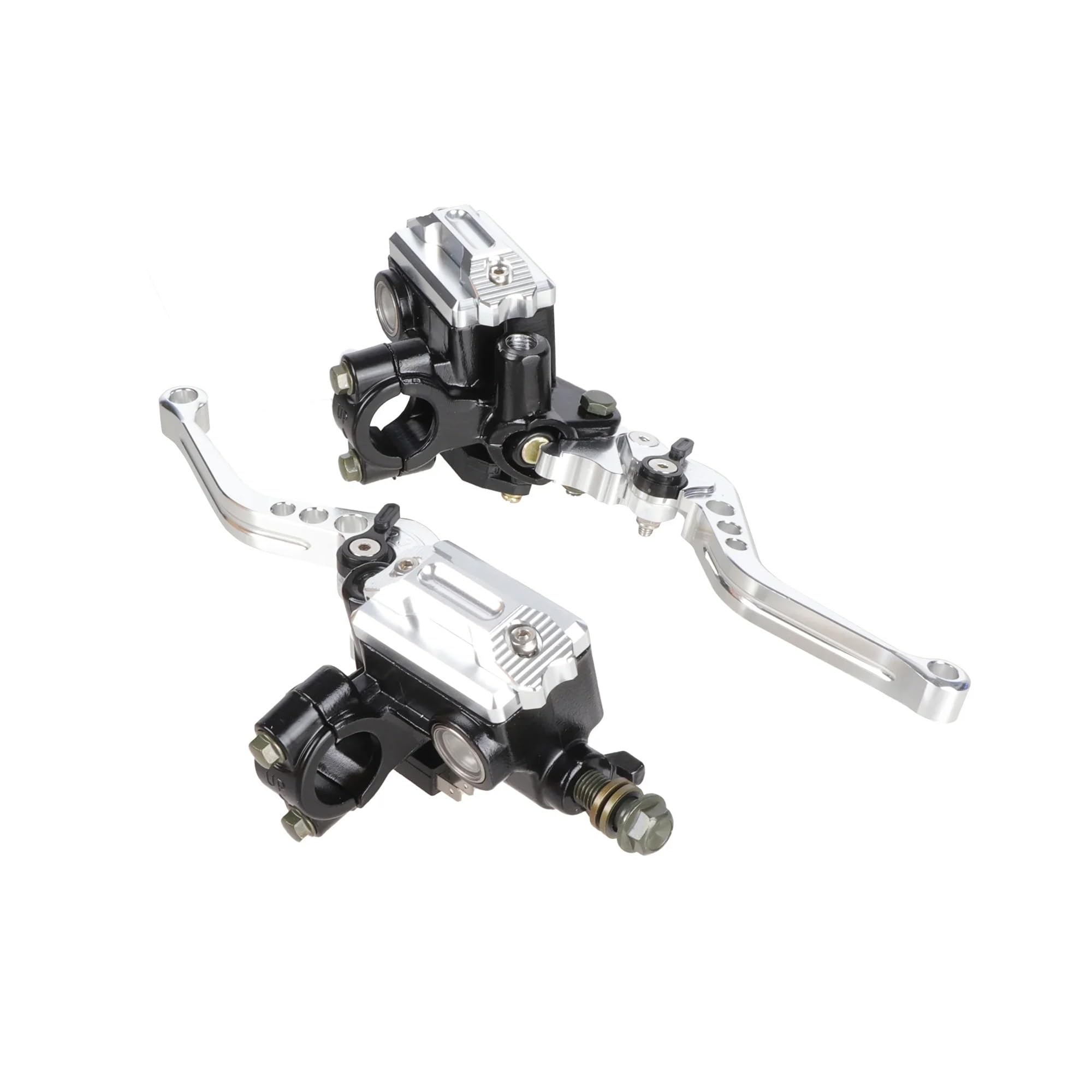 Drovian Hydraulic Brakes Universal 7/8" 22mm CNC Motorcycle Brake Clutch Levers for Honda for Yamaha(Silver)