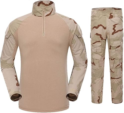 Ropa de caza al aire libre Airsoft Disparo Camisa Pantalones Conjunto Batalla Vestido Uniforme BDU Conjunto táctico Combate Camuflaje Ropa