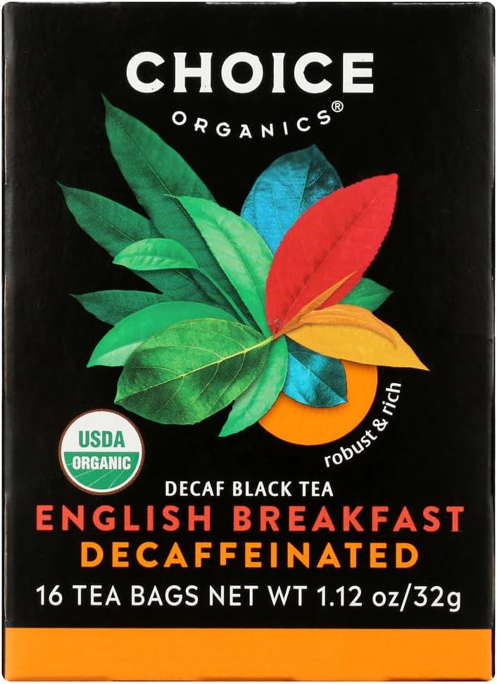 Choice Organic Teas English Breakfast Tea Decaffeinated Organic - 16 Tea Bags