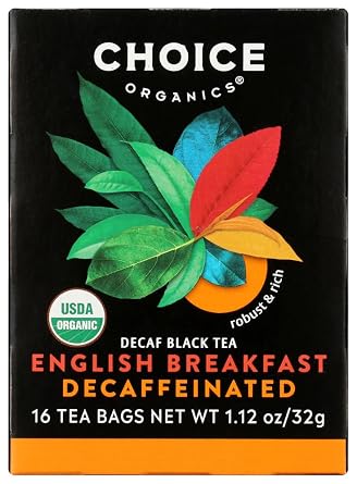 Choice Organic Teas, Decaf Black Tea, Organic, Decaffeinated English Breakfast, 16 Tea Bags, 1.1 ozPack of 3