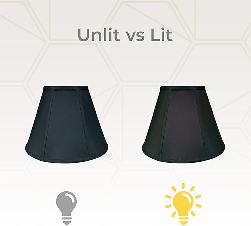 Miniatura 3 de Royal Designs, Inc. BSO-707-12BLK Deep Empire - Pantalla para lámpara, color negro