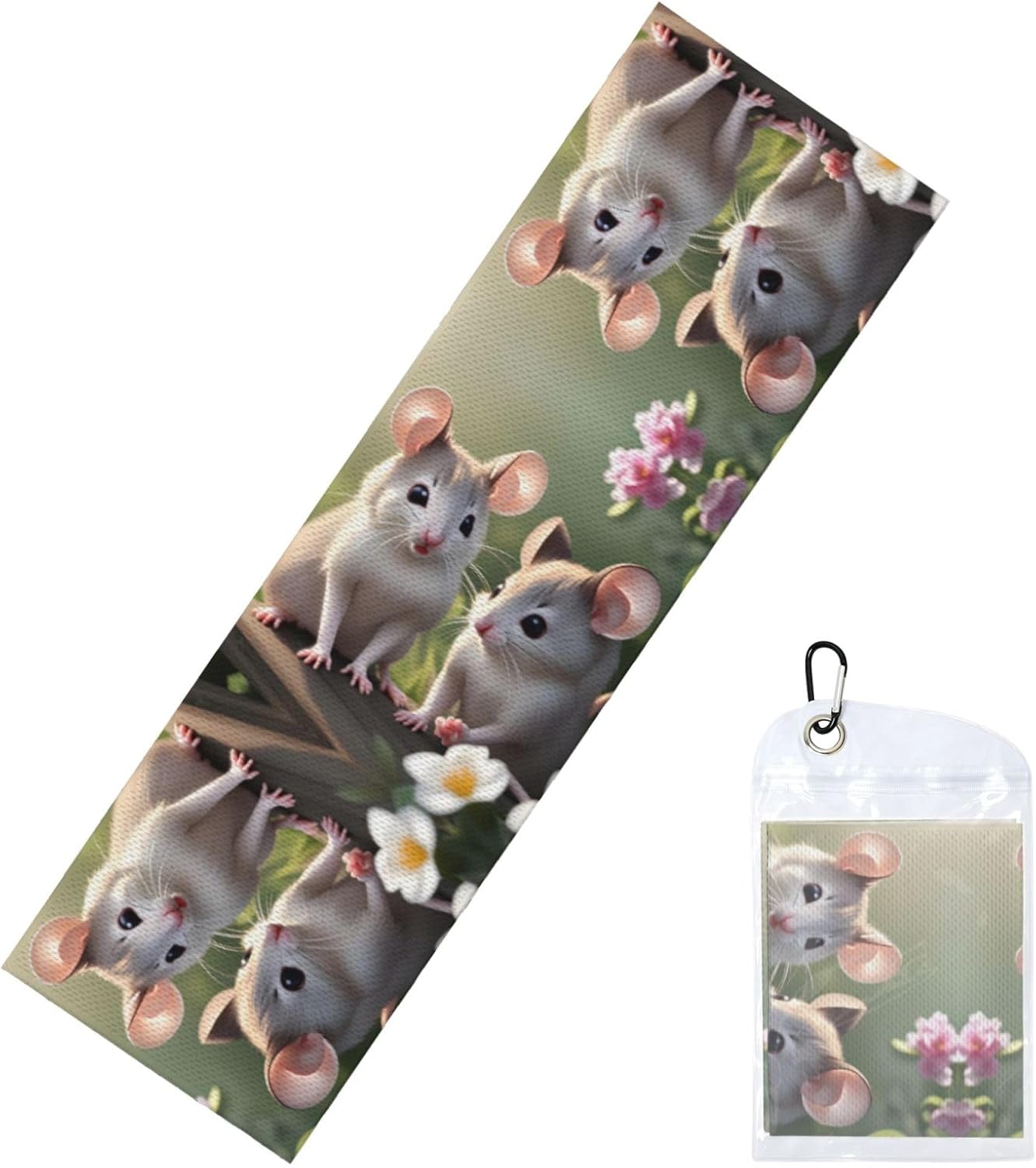 Mouse in Love Cooling Neck Towels Wraps, Soft Ice Towel