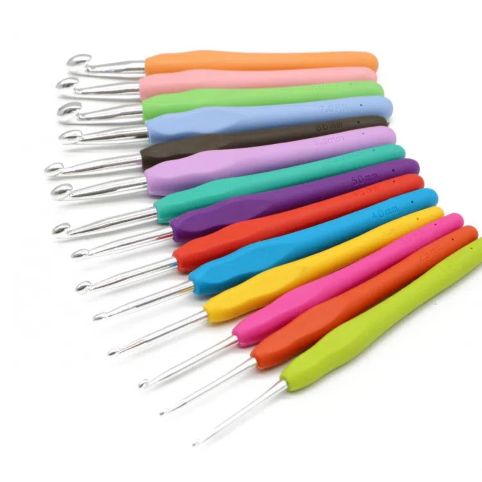 Himtop Other Crochet Hooks Set，14Pcs Ergonomic Soft Grip Crochet Needles (2Mm To 10Mm) For Knitting
