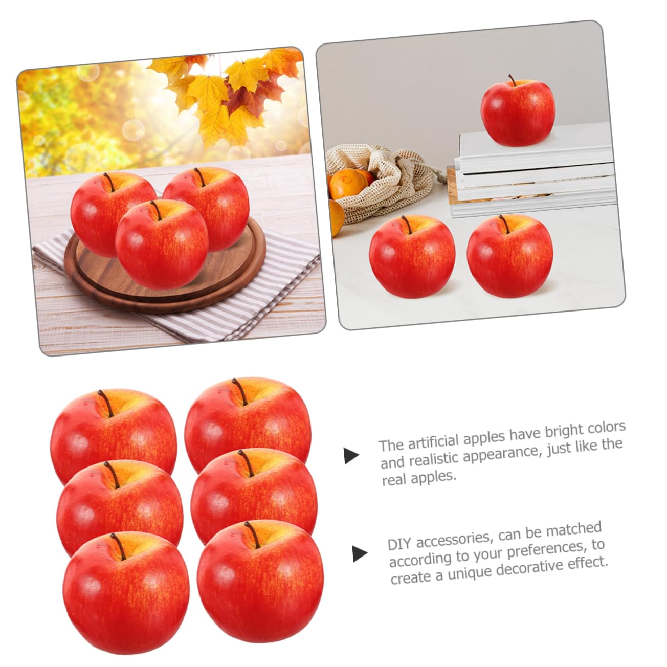 60 Stück Künstliche Äpfel Aus Schaum - Realistische Deko Für Bauernhaus, Foto-Shootings & Regal