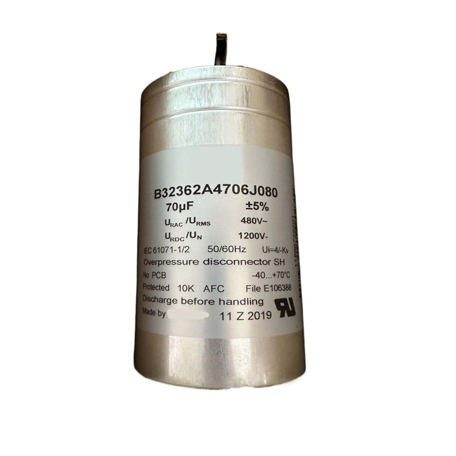 BALYDLUL 1pcs B32362A4706J080 MKP 70UF 480V 1200V Capacitor