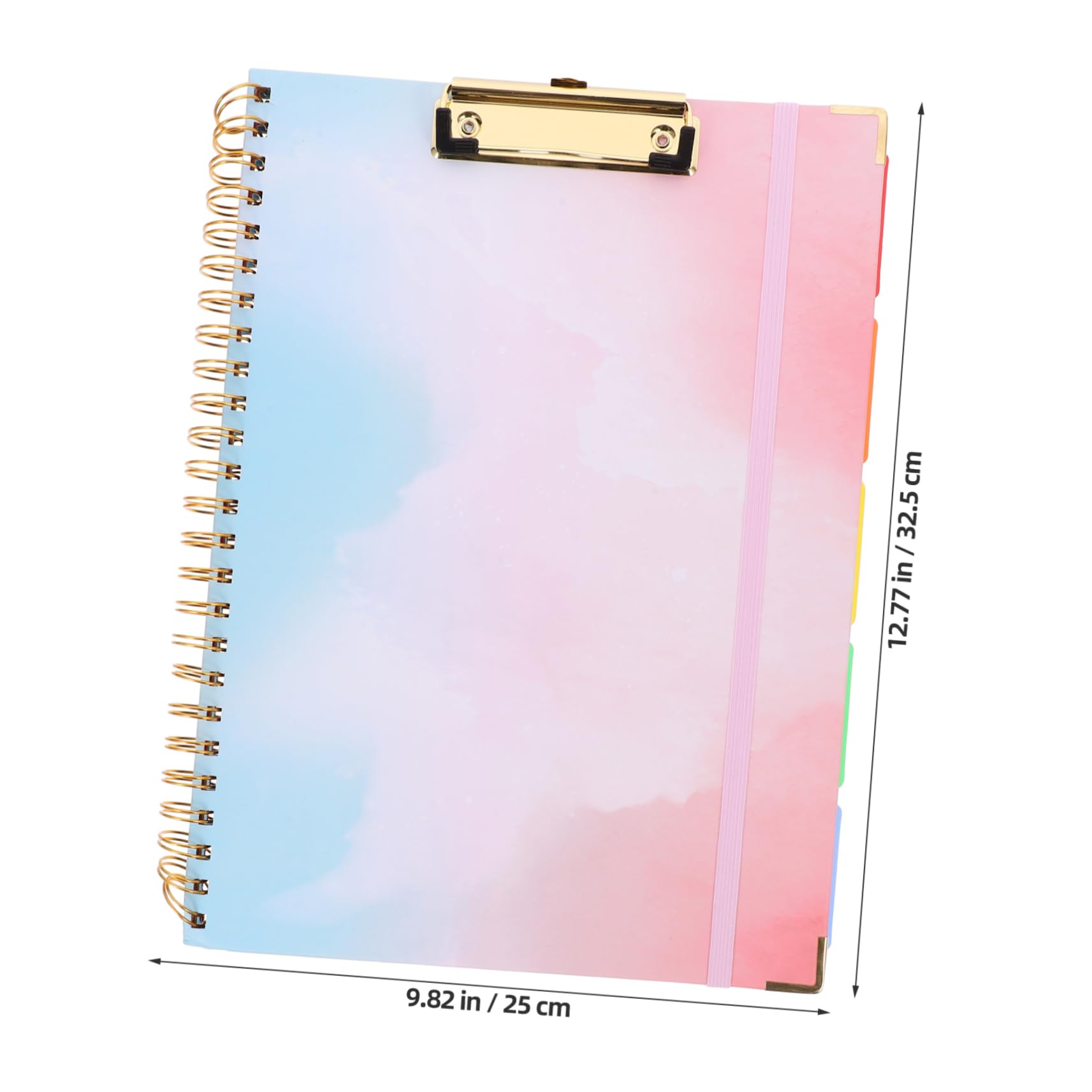 Nachfüllbares Notizbuch mit Spiralbindung und Farbigen Trennblättern | Pvc, Gummi, Nylon, Eisen und Papier, Leichtes Umblättern, für Studium und Büroarbeit