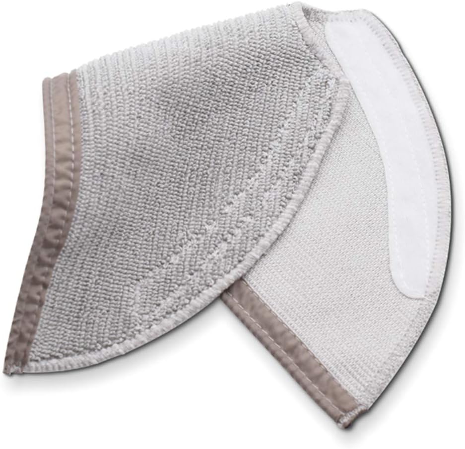 Full Coverage Mop Cloth + Side Brush Kit for Xiaomi Roborock S5 S50 S51 S55 S5 MAX S6 S6 MAXV Vacuum Cleaner Parts (10+10 White)