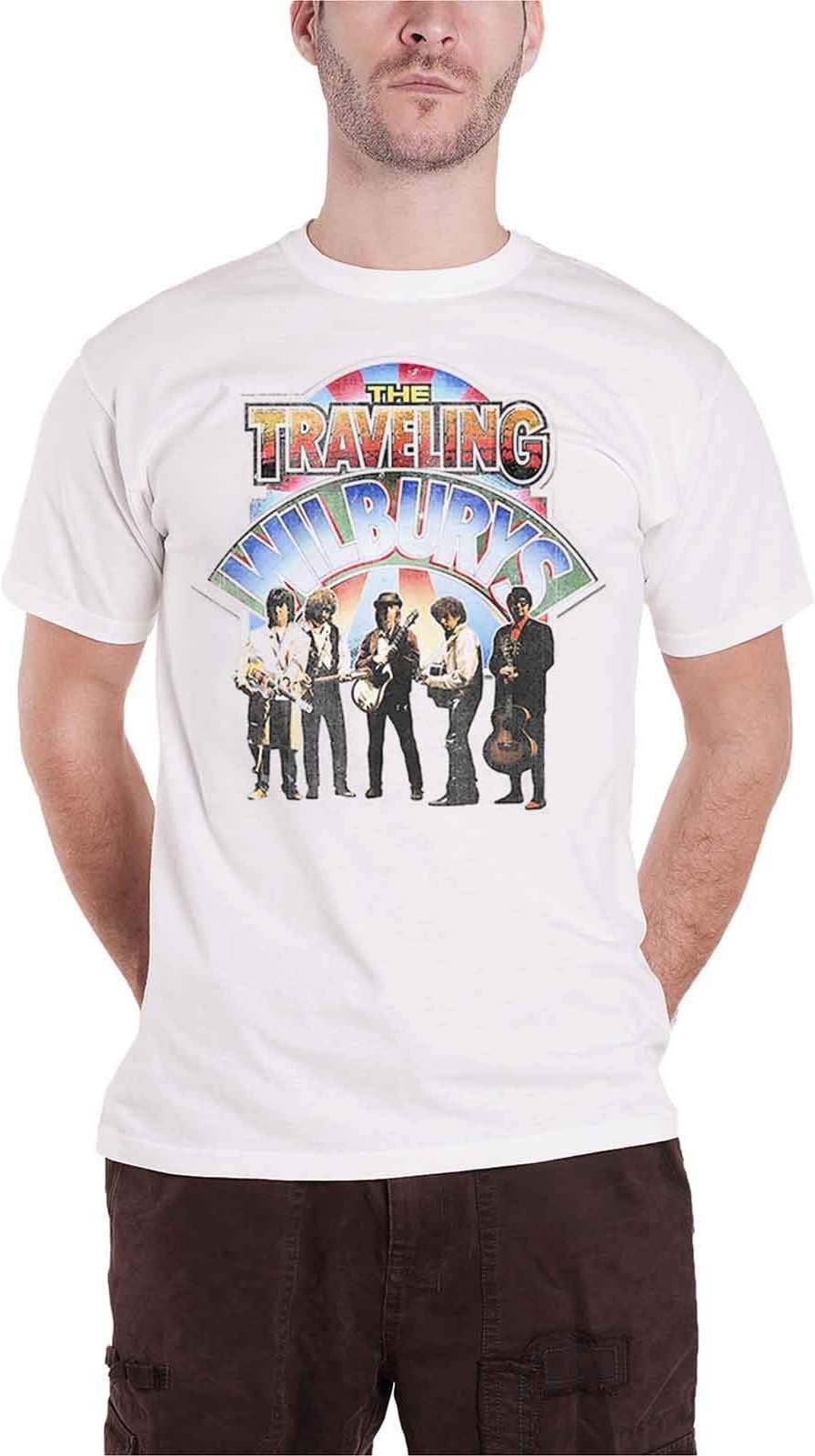 The Traveling Wilburys T Shirt Band Photo Logo Official Mens White