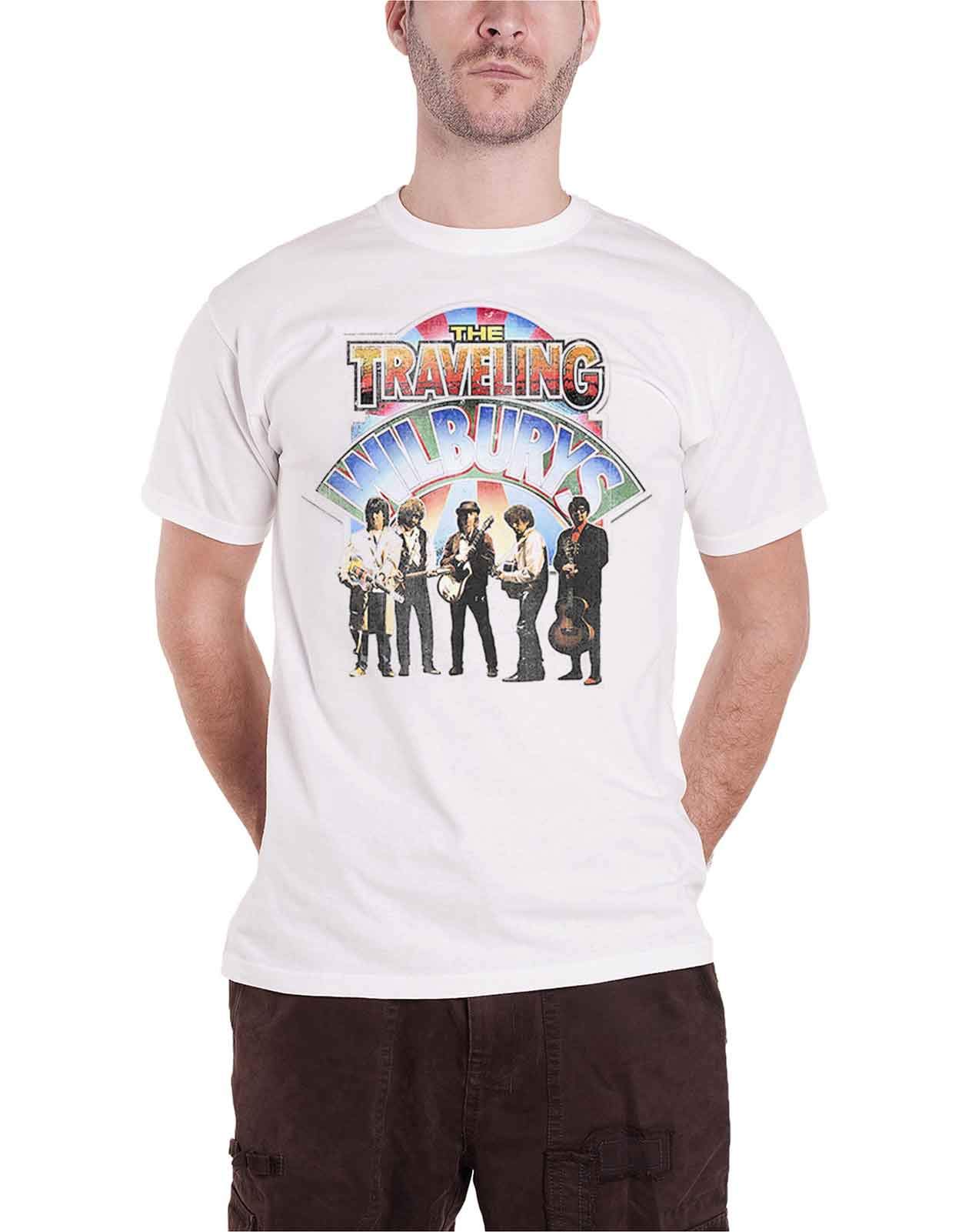 The Traveling Wilburys T Shirt Band Photo Logo Official Mens White