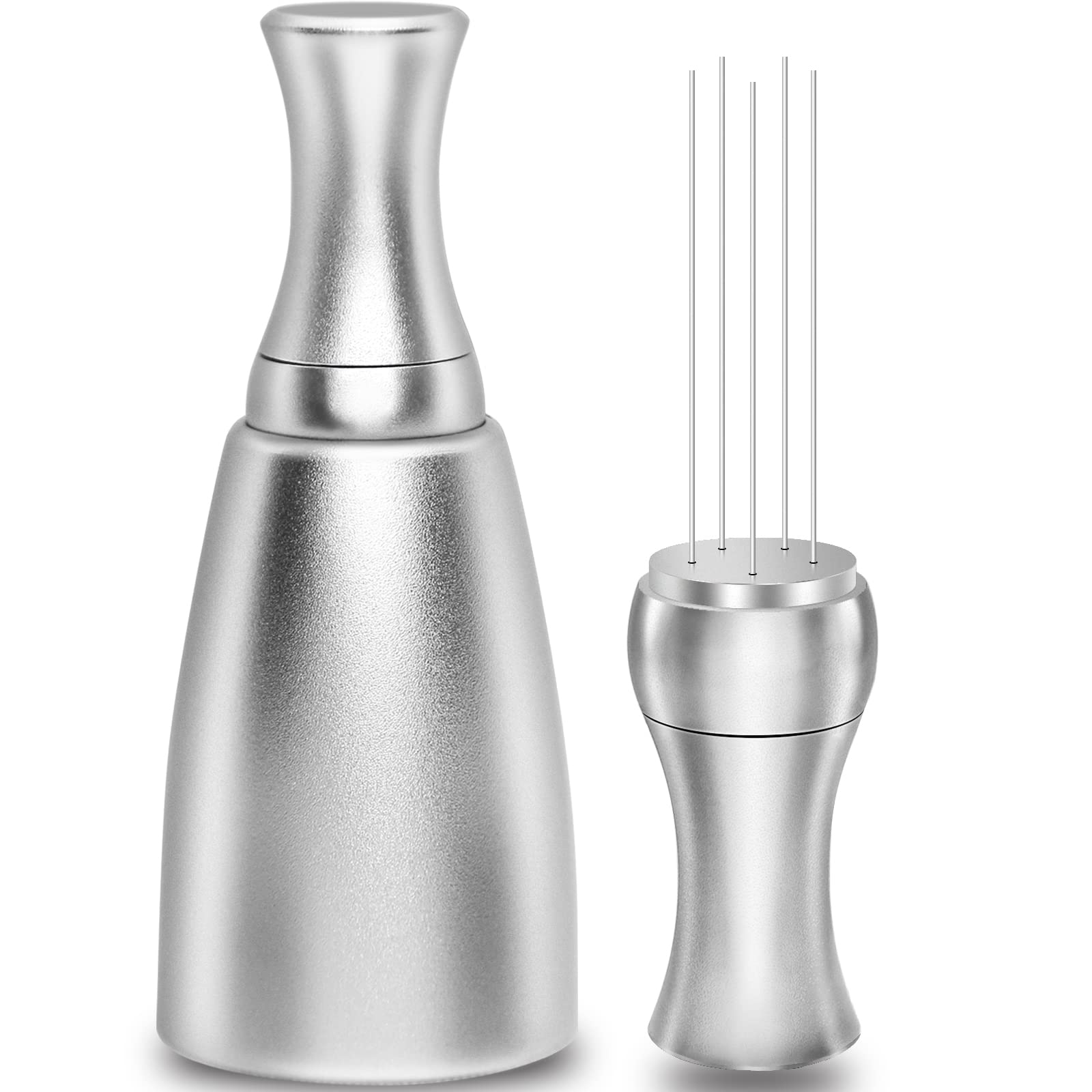 WDT Tool Espresso Distribution Tool, 0.4mm 304 Stainless Steel Needles Espresso Stirrer Aluminum Alloy Espresso tools with Stand for Home Professional Baristas Gift