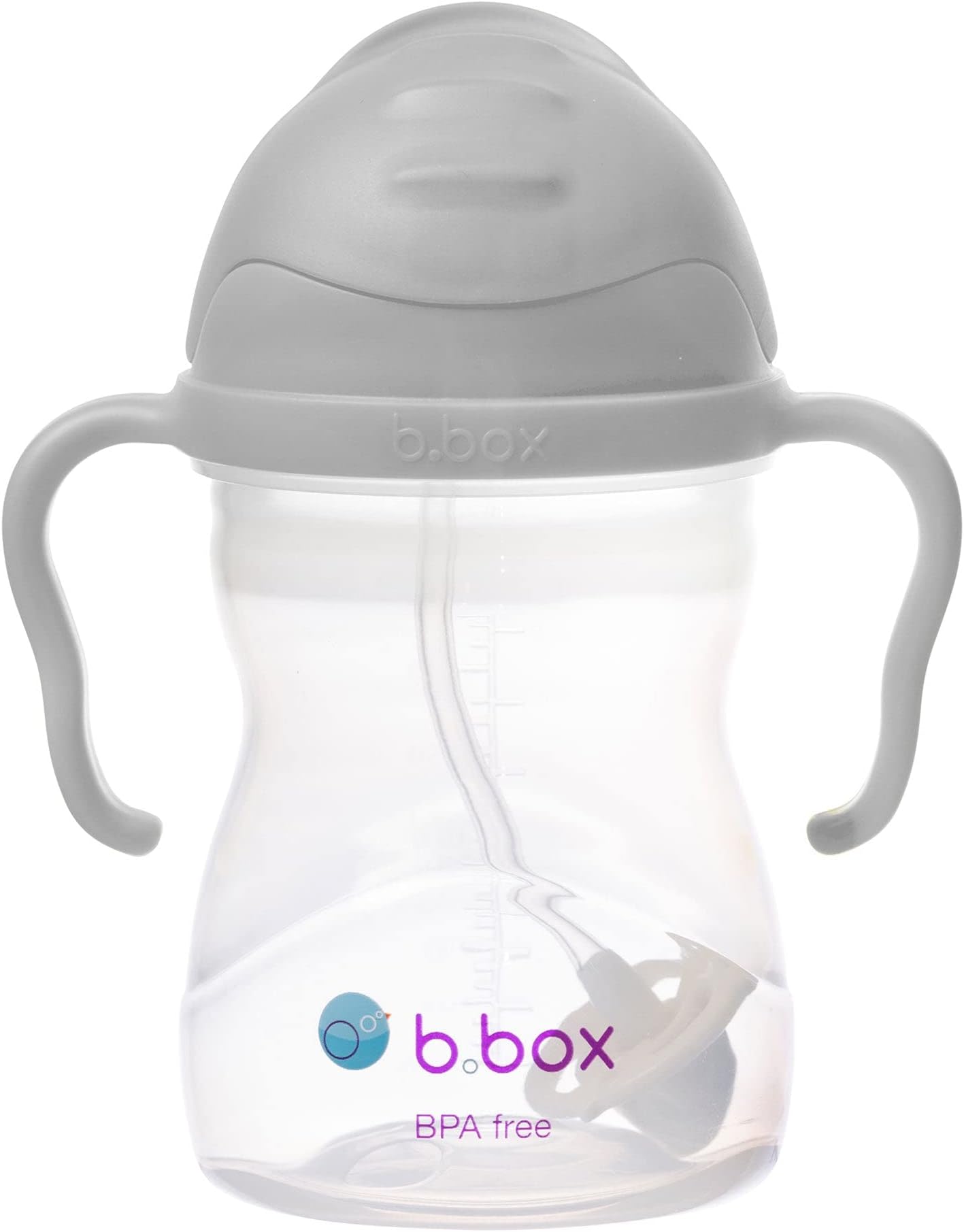 Straw Mug, Leakproof, Drink from Any Angle, Baby Shower, Genuine b.box product, sippy cup, Gray