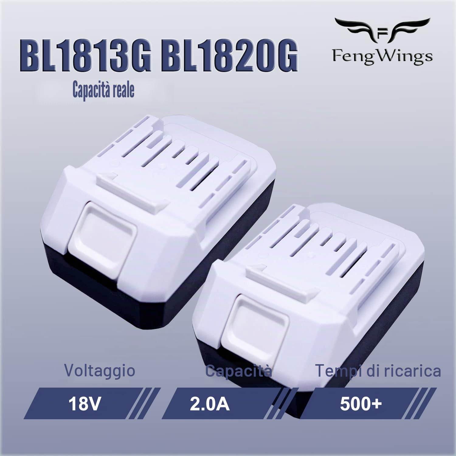2X BL1813G BL1820G Batterie 18V 2,0Ah, Sostituisci per Makita 18V Batteria MT DF457D HP457D JV183D TD127D UR180D UH522D CL183D CL183DZ UM110 DF488D HP488D