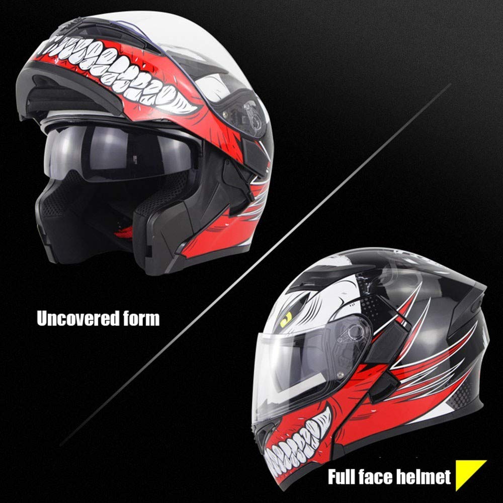 ABDOMINAL WHEEL Bluetooth Modular Flip Up Front Motorcycle Helmet Full Face Motorbike Helmet Lightweight With Double Sun Visor DOT/ECE Approved - View #6