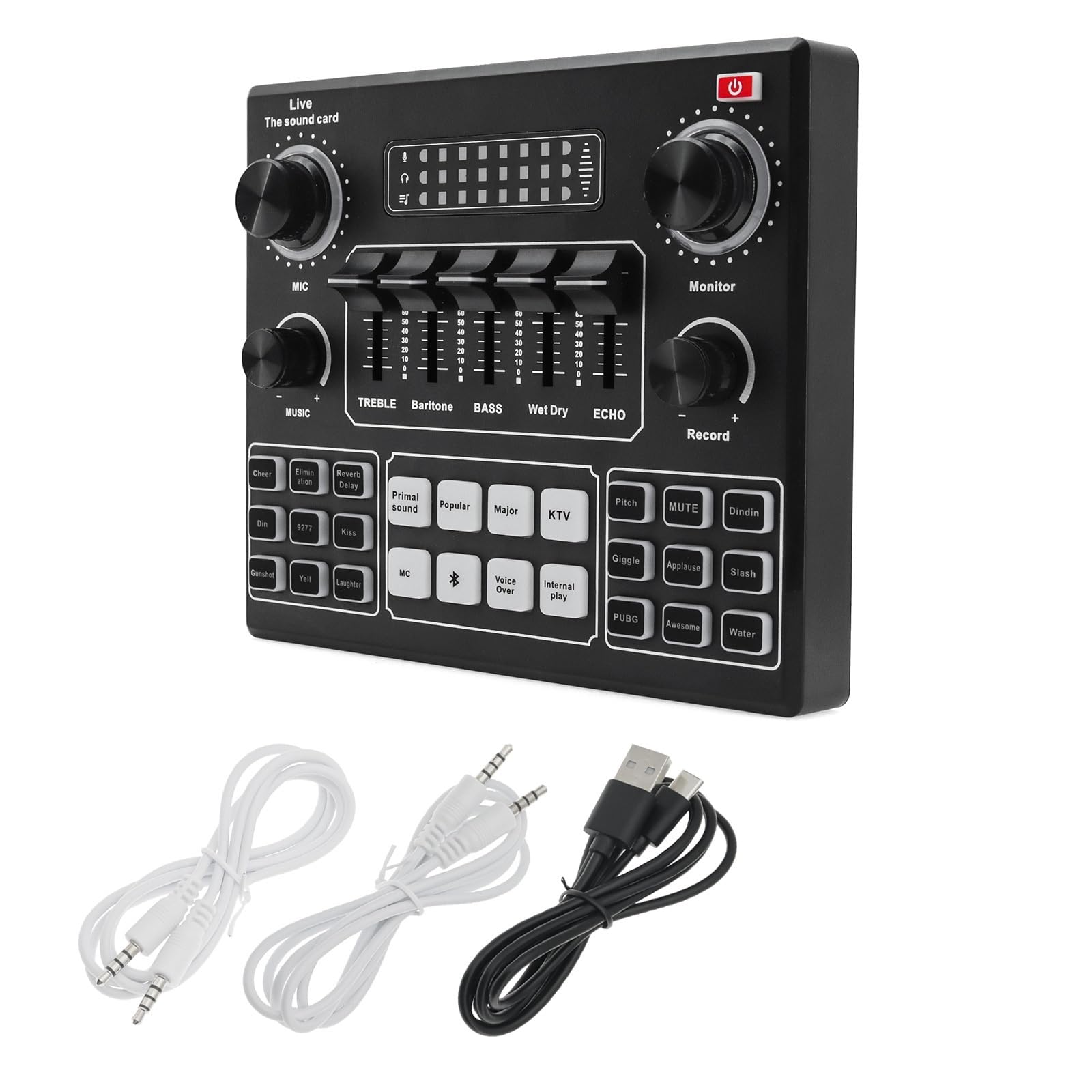 DJ-Controller, Live-Soundkarte, professionelle Aufnahme, tragbarer Mixer, Sound, Live-Übertragung, Soundkarte