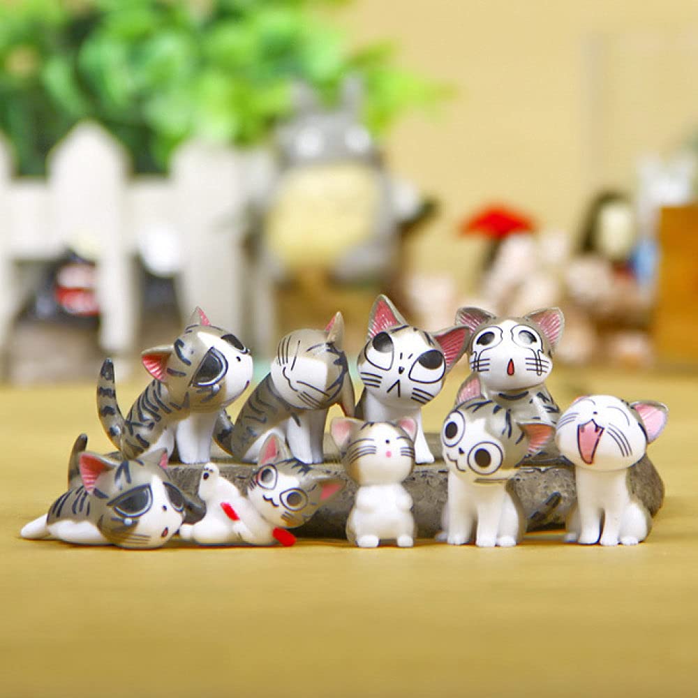 Figurine Chat Miniature Avec Canapé - Sculpture Résine Mignonne Pour Décoration Bureau