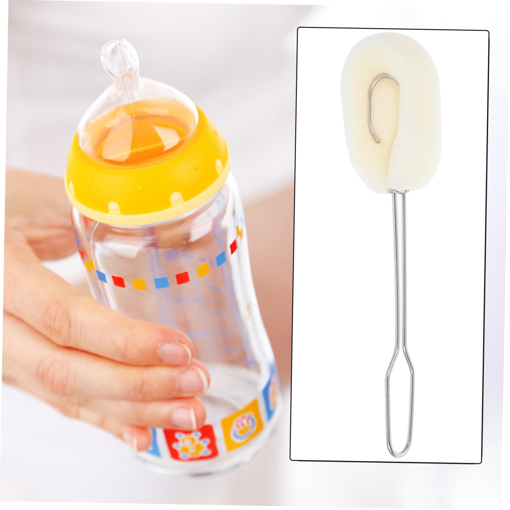 PRETYZOOM 2piezas Cepillos de Acero Inoxidable para Limpiar Biberones Cepillo de Limpieza para Lavar Vasos para Biberones para Cocina para Lavar los Platos