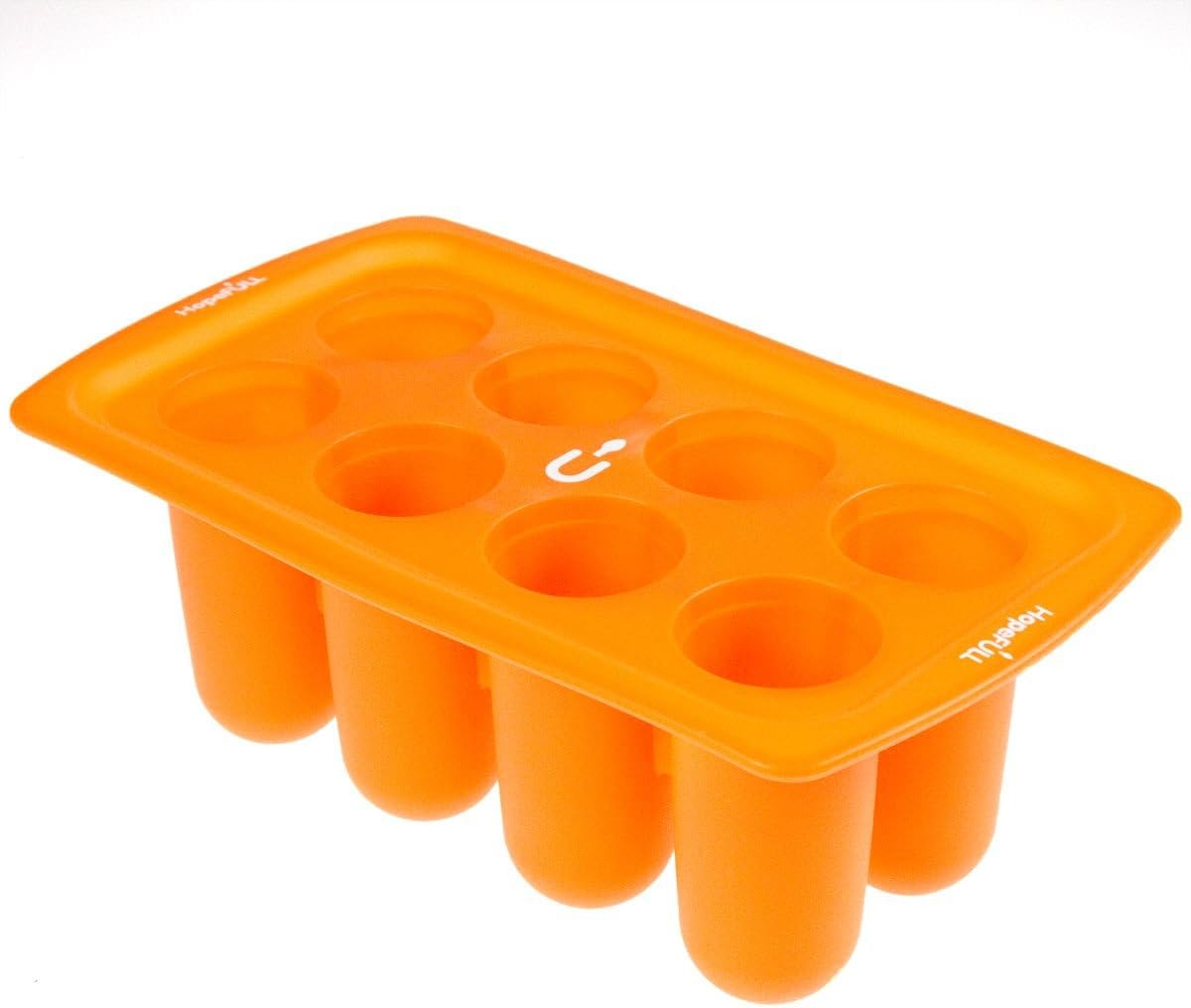 HopeFULL Silicone Popsicle & Cake Pop Mold Freezer Tray (Orange)