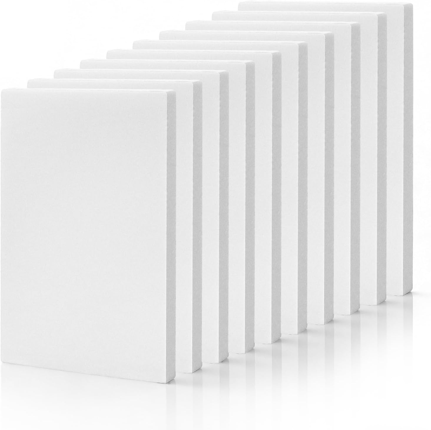 10 Pack Polystyrene Foam Boards High Density Craft Foam Sheets 20mm Thick Foam Board Rectangle Foamboard for DIY, Architecture, Large Modelling (White)