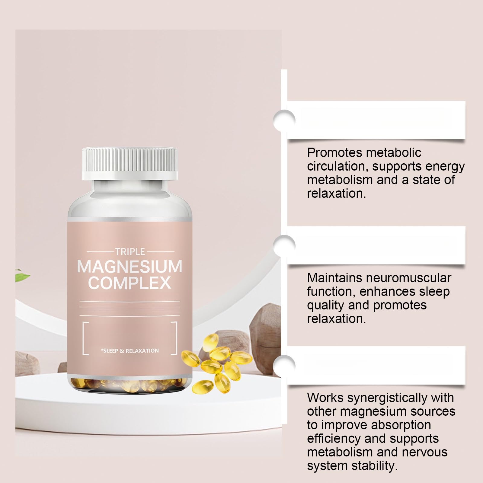 Magnesium Complex, una formula di magnesio biodisponibile | Per il sostegno dell'umore, del sonno e dell'energia (2 pezzi)