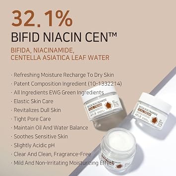 APLB Bifida Niacinamide Facial Cream | BIFID NIACIN CENTM 32.1% 1.86 FL.OZ/Korean Skincare, Antioxidant, Elasticity care, Sensitive skin, Wrinkle care, Revitalize for gentle and improve skin texture