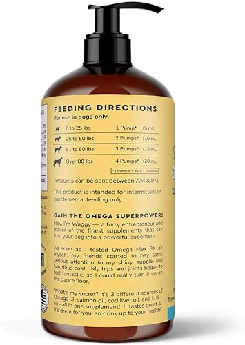 Miniatura 9 de Wonder Paws Aceite de pescado para perros - Omega 3 para perros de salmón, bacalao y krill de Alaska - Ácidos grasos EPA DHA - Menos desprendimiento