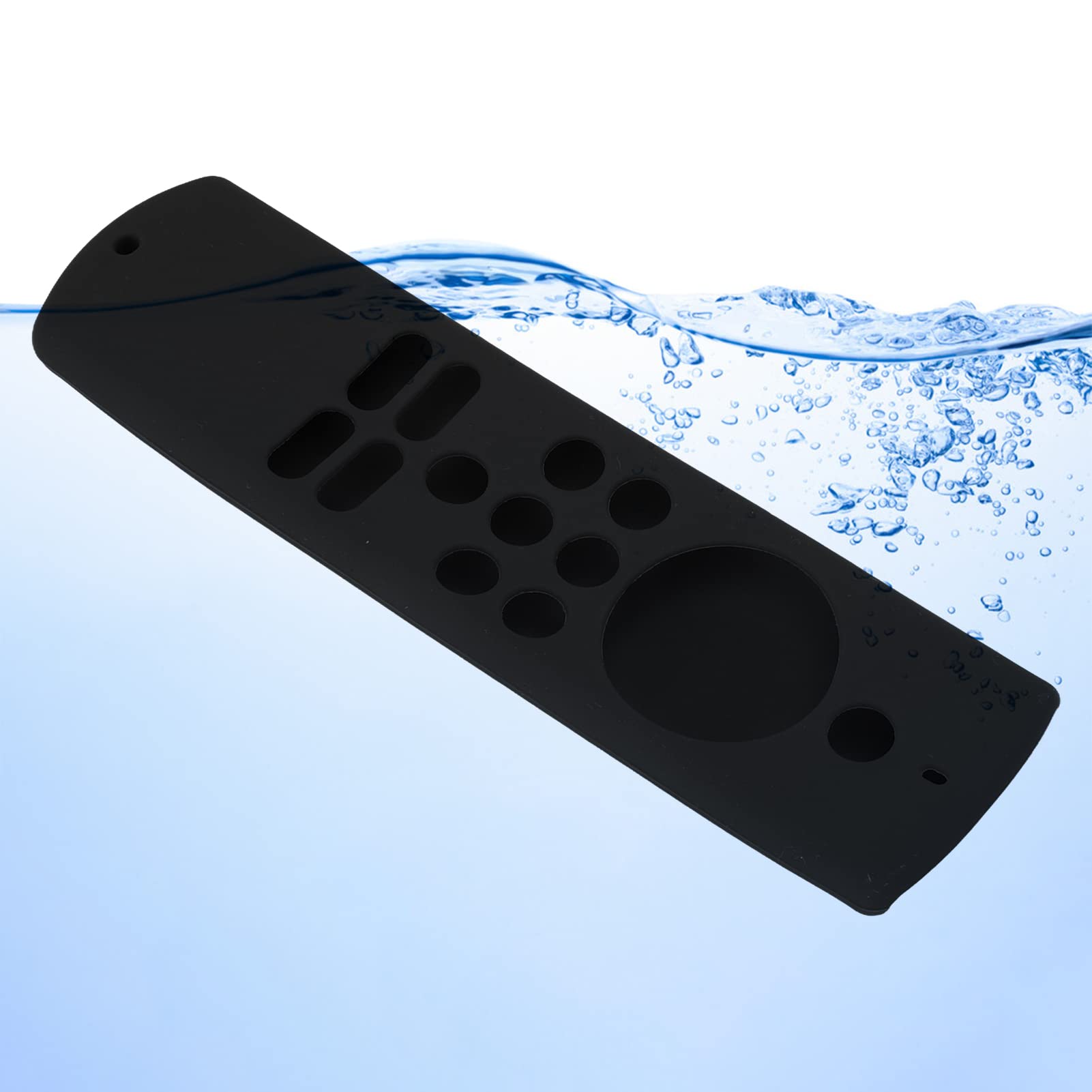 Funda de silicona para mando a distancia con correa, antideslizante, antigolpes, para Fire TV Stick Lite (Negro)