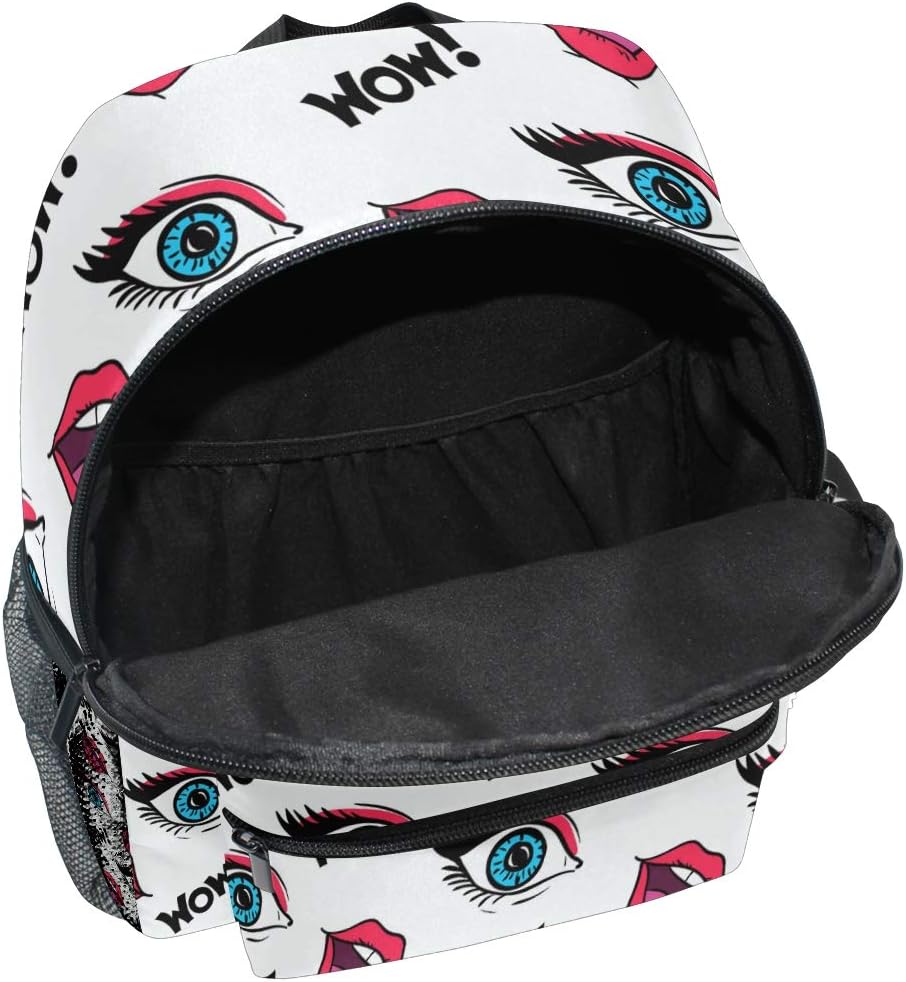 Zaino per la scuola materna, zaino per bambini con occhi e bocca, zaino  leggero per bambini da 3 a 5 anni, con cinghia pettorale e fischietto :  Amazon.it: Valigeria