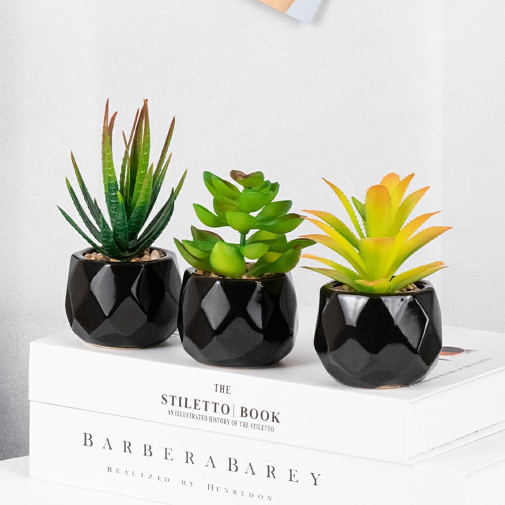 Sztuczne rośliny wewnętrzne 4-pak eleganckie sukulenty do dekoracji balkonu ekologiczna roślina bonsai, Baoshilian