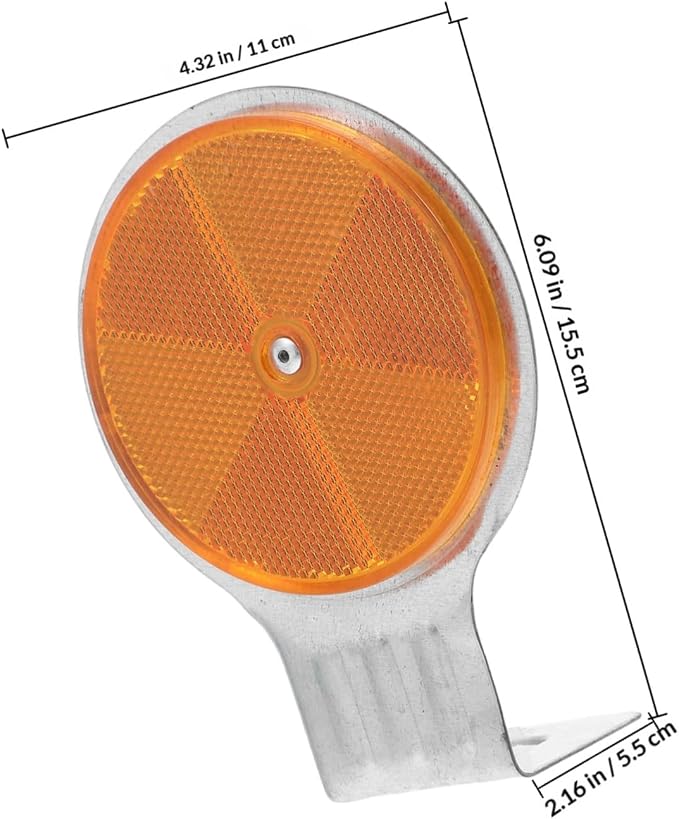 Marcador Reflectante Amarillo para Carretera con Marco de Plástico miniatura 3